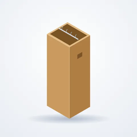 Wardrobe moving box with metal hanging bar, Atlanta